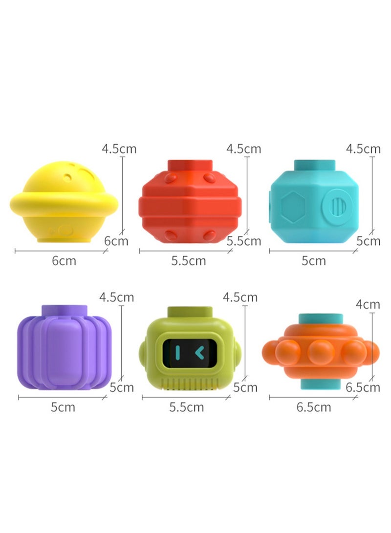 Children'S Rainbow Plug Fun Flavor Splicing Bead Stacking Music Face Changing Building Blocks Early Education Toy Gift - Image 5
