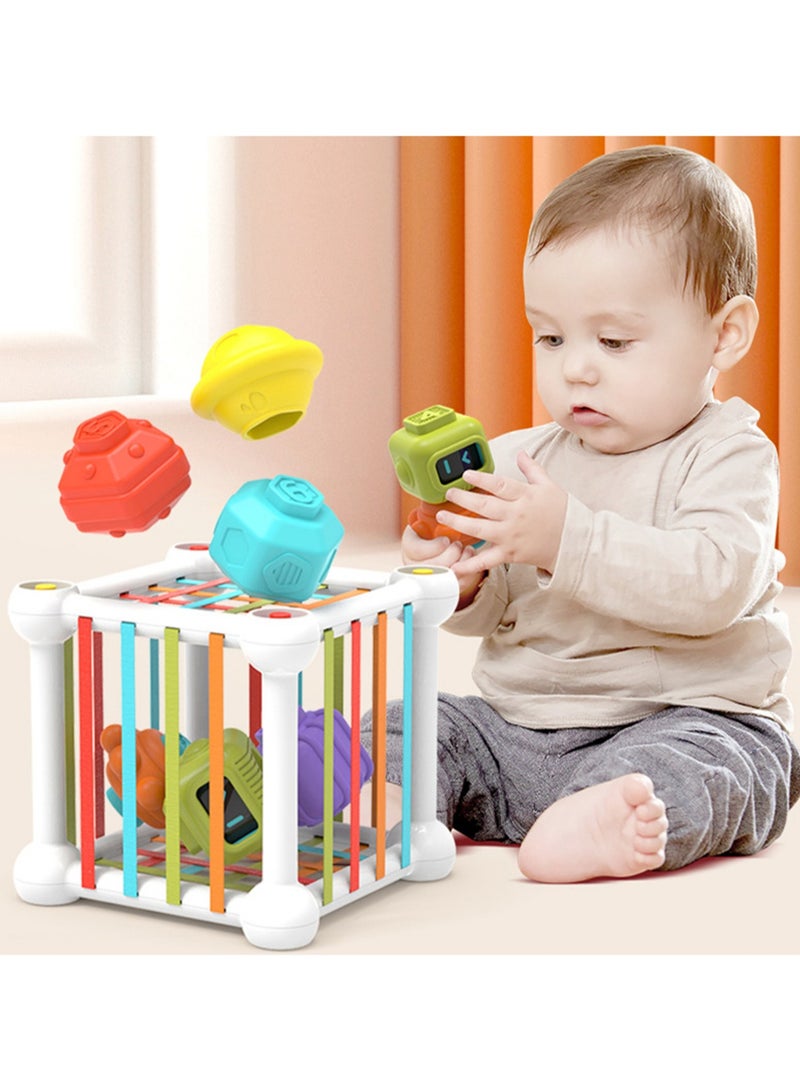 Children'S Rainbow Plug Fun Flavor Splicing Bead Stacking Music Face Changing Building Blocks Early Education Toy Gift - Image 2