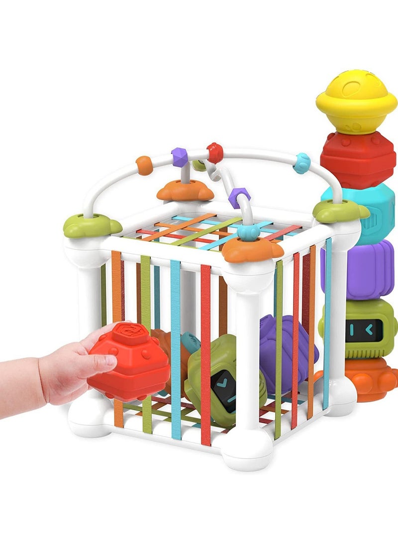 Children'S Rainbow Plug Fun Flavor Splicing Bead Stacking Music Face Changing Building Blocks Early Education Toy Gift - Image 3
