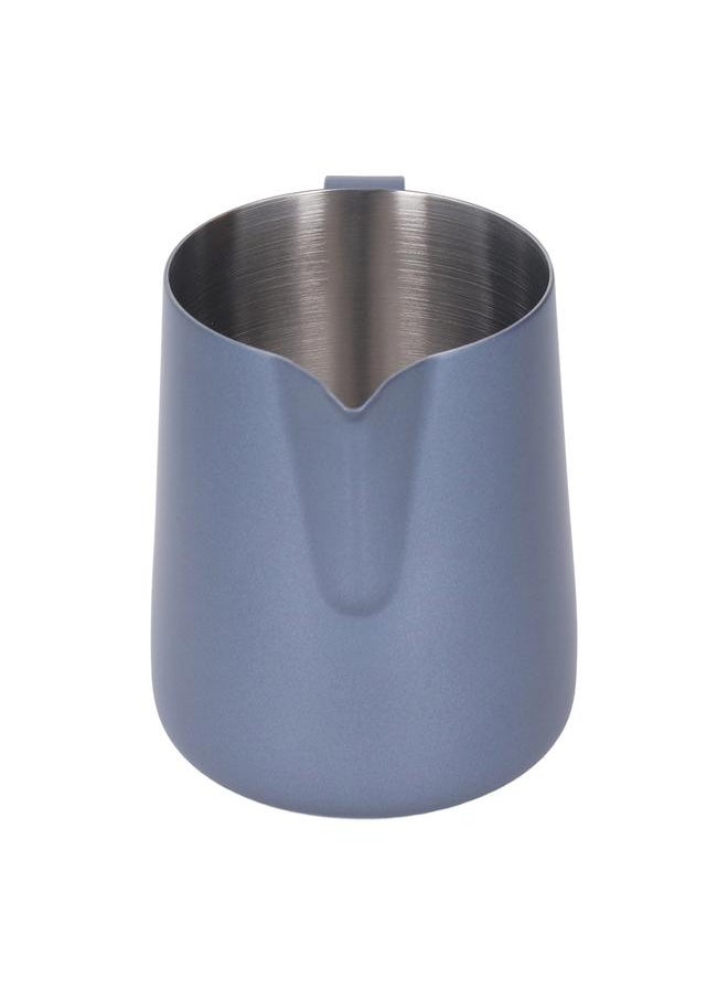 Thoraya Milk Frothing Pitcher Thickened Stainless Steel Tip Mouth Milk Frother Cup Milk Steaming Pitcher 450ml Royalblue  - Image 5