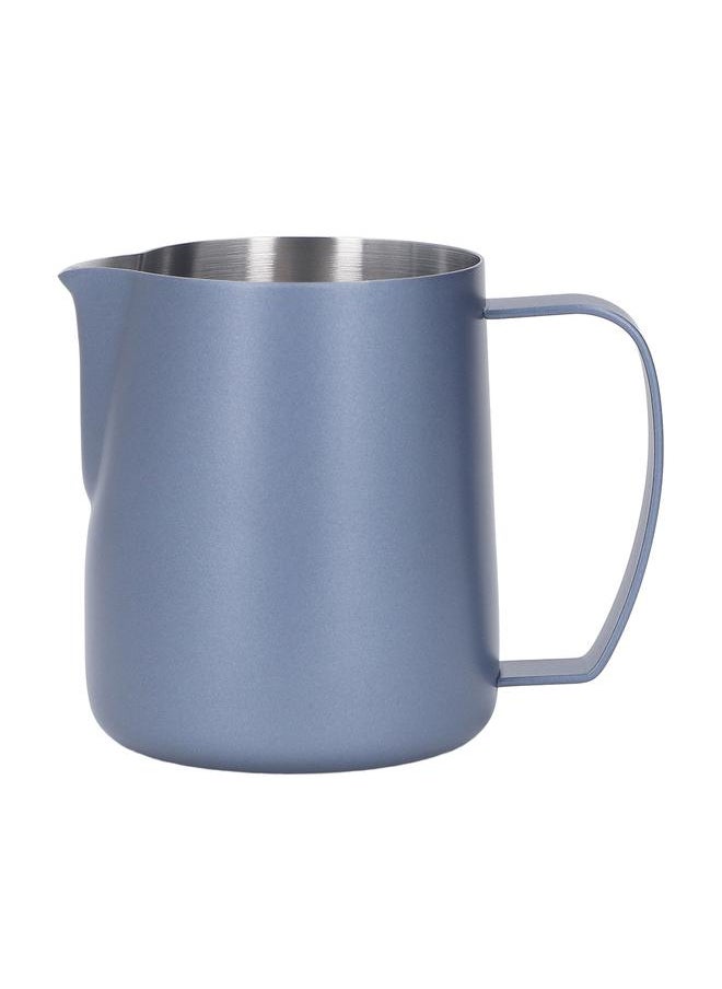 Thoraya Milk Frothing Pitcher Thickened Stainless Steel Tip Mouth Milk Frother Cup Milk Steaming Pitcher 450ml Royalblue  - Image 1