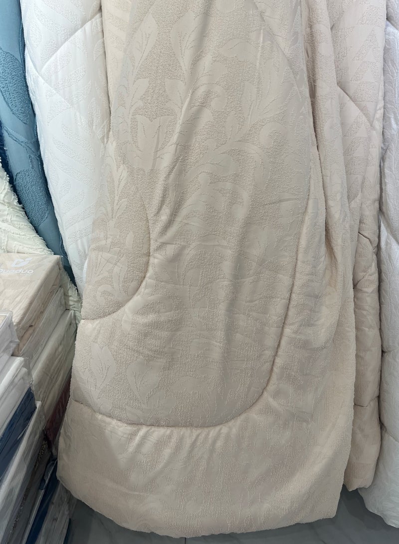 Duoduo home NEW 3D cut-out comforter 6-pcs set with 1comforter(220×240) 1 fit sheet  4 pillow cases, ALL season soft quilt king size cream - Image 2