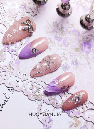 Blush Violet Bow Charm