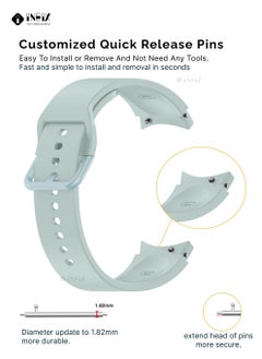 INEIX Silicone Replacement Strap For Samsung Galaxy Watch 42 mm Gradient Grey  - Image 3