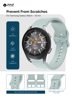 INEIX Silicone Replacement Strap For Samsung Galaxy Watch 42 mm Gradient Grey  - Image 2