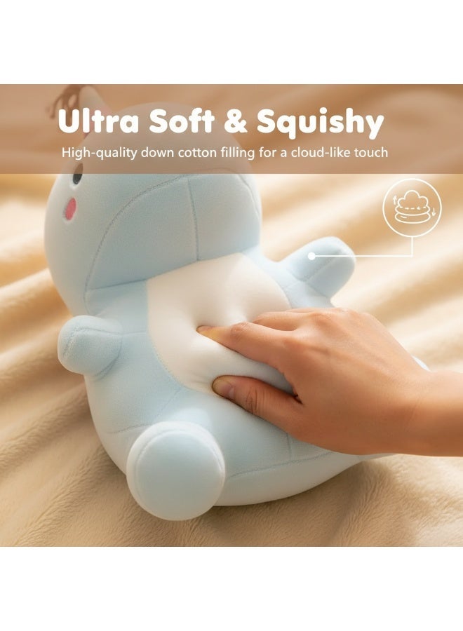 لعبة ديناصور اللؤلؤ الأزرق المخموزة (30 سم) - وسادة عناق للأطفال وهدية عيد الميلاد - Image 5