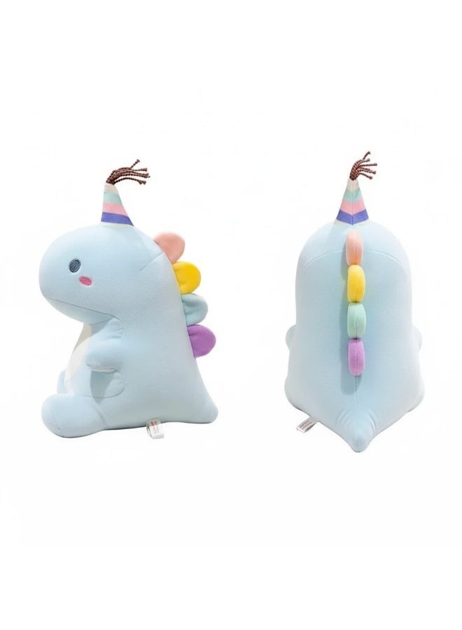 لعبة ديناصور اللؤلؤ الأزرق المخموزة (30 سم) - وسادة عناق للأطفال وهدية عيد الميلاد - Image 2