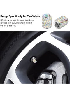 Y&D 4 Pcs Tire Stem Valve Caps, Shinny Rhinestone Cap Bling Crystal Caps Universal Car for Cars, SUVs, Trucks, Motorcycles and Bicycles  - Image 2