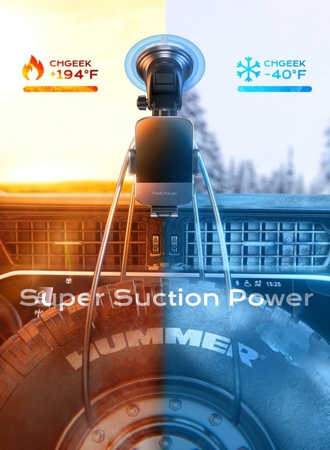 Fast & Furious Wireless Car Charger, 15W Fast Charging Auto Clamping Car Charger Phone Mount Phone Holder for iPhone 14 13 12 11 Pro Max Xs, Samsung Galaxy S23 Ultra S22 S21 S20, S10+ S9+ Note 9, etc - Image 4