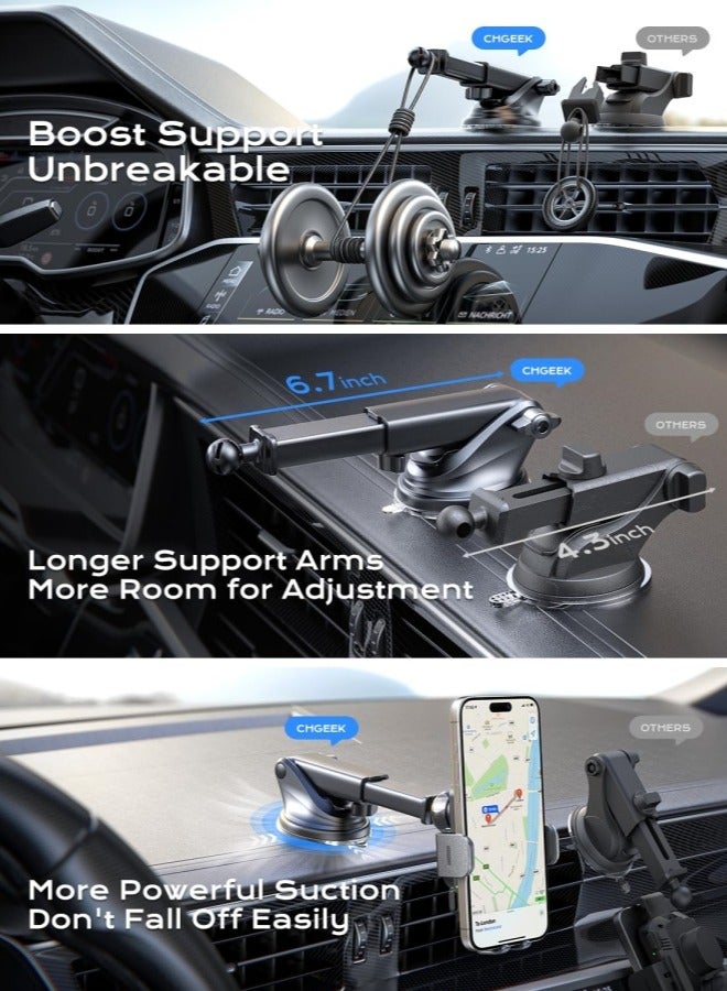 Fast & Furious Wireless Car Charger, 15W Fast Charging Auto Clamping Car Charger Phone Mount Phone Holder for iPhone 14 13 12 11 Pro Max Xs, Samsung Galaxy S23 Ultra S22 S21 S20, S10+ S9+ Note 9, etc - Image 5