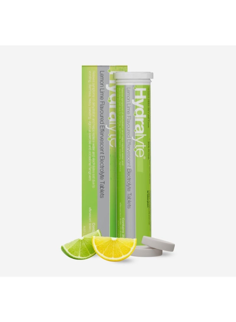 Hydralyte Effervescent Lemon Lime 20 Eff Tablets - Image 1