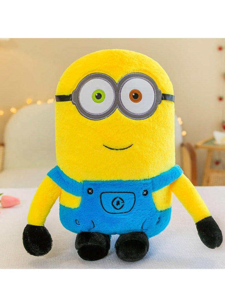 Cute Yellow Character Plush Toy Soft  Huggable Stuffed Doll with Goggles and Overalls for Kids Perfect Gift for Fans  Collectors - Image 2