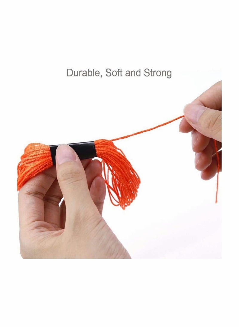 Embroidery Thread, Colored Pack of 200 Skeins, Cotton Thread for Cross Stitch Bracelet Yarn, Craft - Image 2