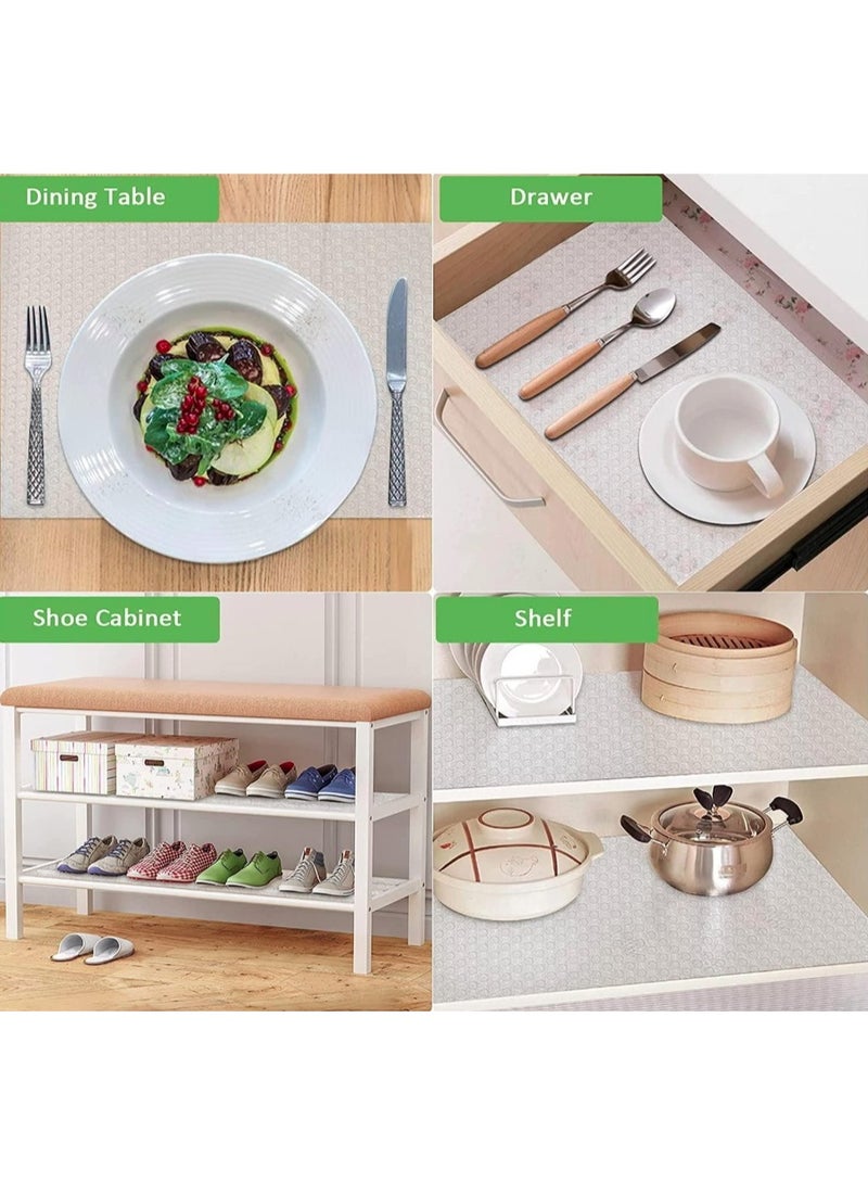 eBasket (2 pieces) Silicone mat roll for kitchen shelves, drawers, cabinets and offices, washable, high quality material (size 5m*47cm) - Image 3