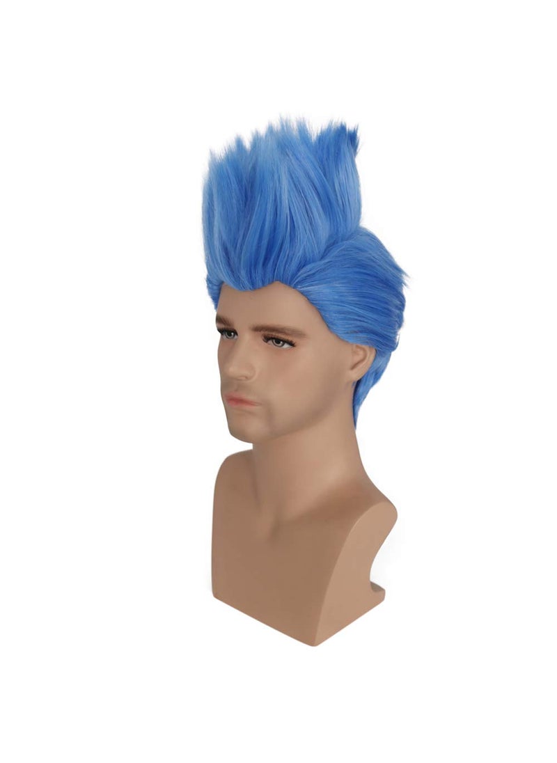 BERON BERON Short Straight Blue Helloween Costume Men Wig Anime Cosplay Party Wig 