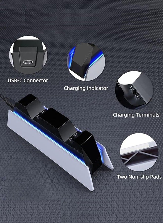 PS5 accessories ps5 controller charger PS5 Charging Station PS5 Controller Charger for Playstation 5 Dualsense Controller  USB Type C PS5 Charger Stand with LED Indicator  - Image 5