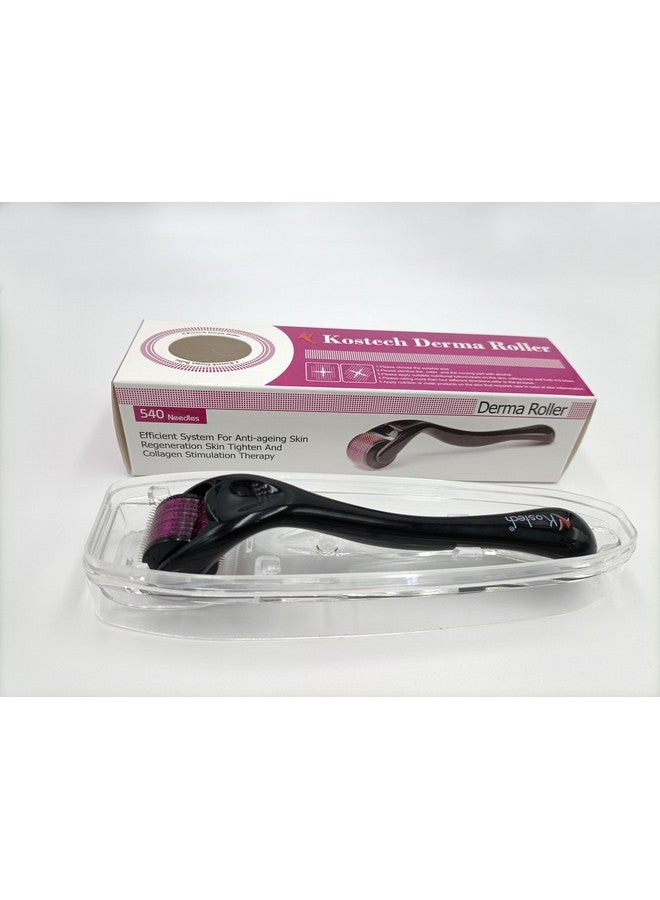 كوستيك ديرما رولر (Kdr) 540 إبرة دقيقة من التيتانيوم للعناية بالبشرة / نمو الشعر واللحية / مكافحة الشيخوخة / إزالة ندبات حب الشباب (عبوة من قطعة واحدة، 0.5 مم) - Image 1