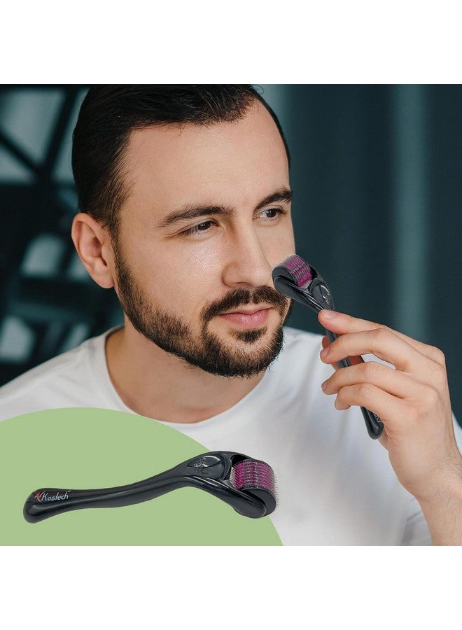 كوستيك ديرما رولر (Kdr) 540 إبرة دقيقة من التيتانيوم للعناية بالبشرة / نمو الشعر واللحية / مكافحة الشيخوخة / إزالة ندبات حب الشباب (عبوة من قطعة واحدة، 0.5 مم) - Image 2