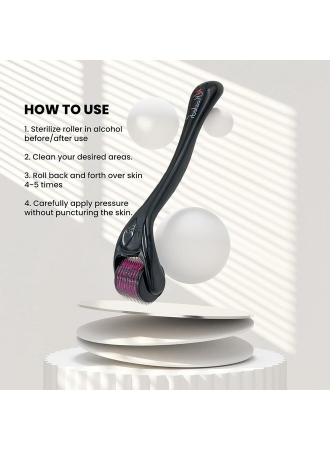 كوستيك ديرما رولر (Kdr) 540 إبرة دقيقة من التيتانيوم للعناية بالبشرة / نمو الشعر واللحية / مكافحة الشيخوخة / إزالة ندبات حب الشباب (عبوة من قطعة واحدة، 0.5 مم) - Image 4