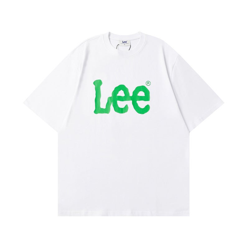 Lee Classic Logo Loose Round Neck Cotton Short Sleeve T-Shirt - Image 4
