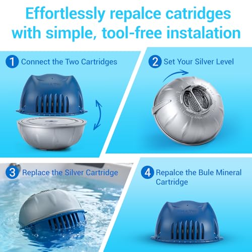 CGECGE Hot Tub Cartridges Replacement for Frog Ease Floating System UP to 600 Gallons,3 Packs - Image 3