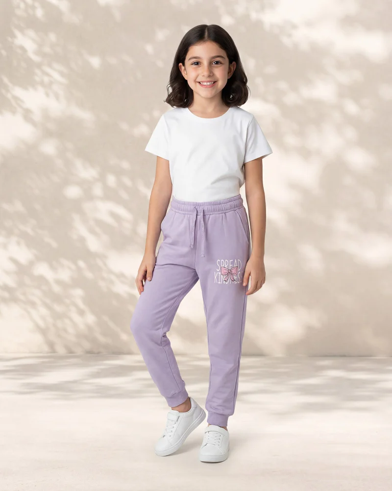 ردتاغ Girls Purple Jogger Track Pants