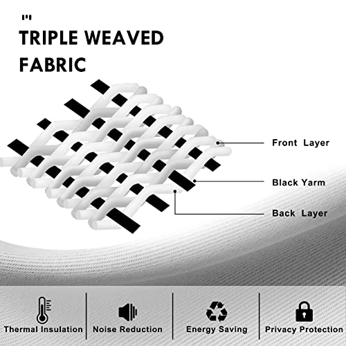 DWCN Navy Blue Blackout Curtains for Bedroom 63 Inches Long 2 Panels Set Window Drapes Thermal Insulated Room Darkening Rod Pocket Curtains for Kids Boys Room (W42 x L63 Inch, Navy Blue) - Image 5