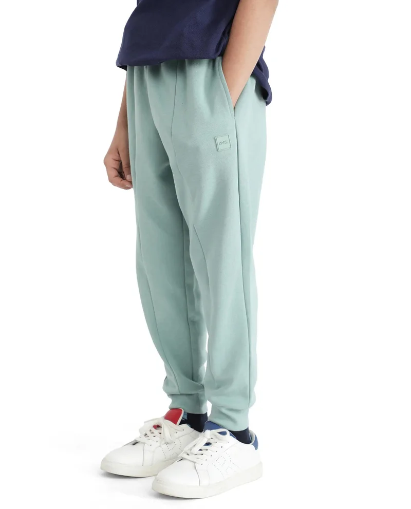 Rare Ones Rare Ones Kids Pok Pastel Turq Cotton Applique Trackpant