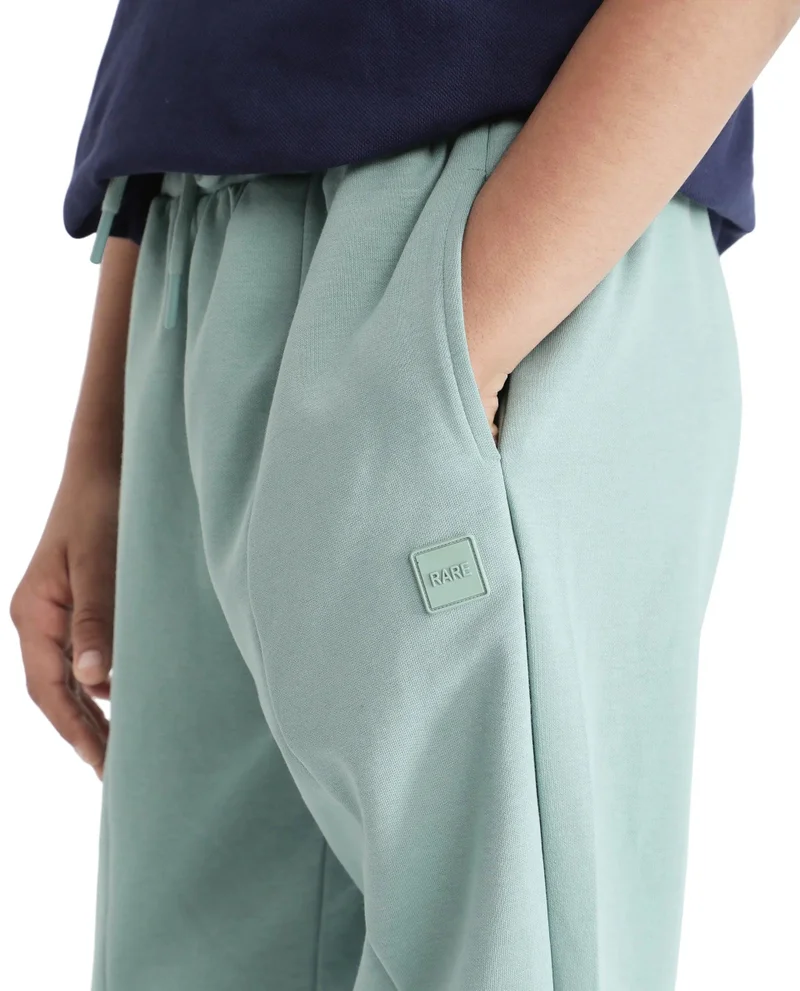 Rare Ones Rare Ones Kids Pok Pastel Turq Cotton Applique Trackpant