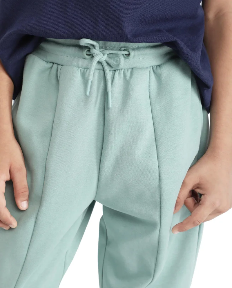 Rare Ones Rare Ones Kids Pok Pastel Turq Cotton Applique Trackpant