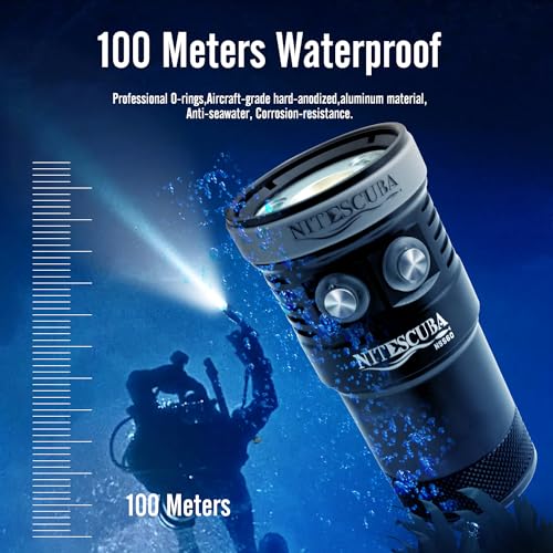 Nitescuba NSS60 Scuba Diving Light Underwater Video Light 6000 Lumen Waterproof Flashlight for 100m/330ft CRI=90 Underwater Photography,which Connected to Filters or Optical Snoot - Image 3