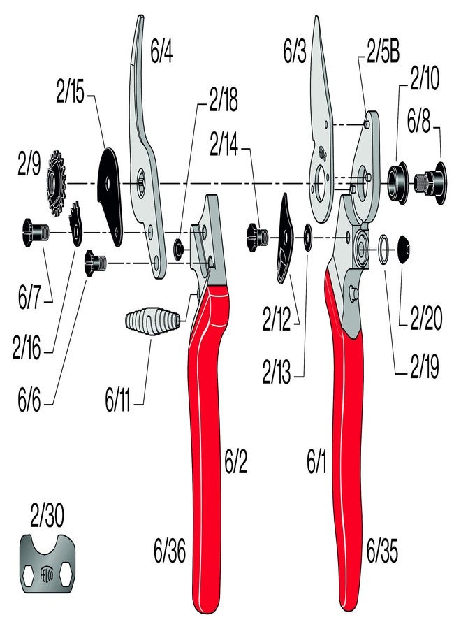 Felco F-6 Classic Pruner For Smaller Hands - Image 3