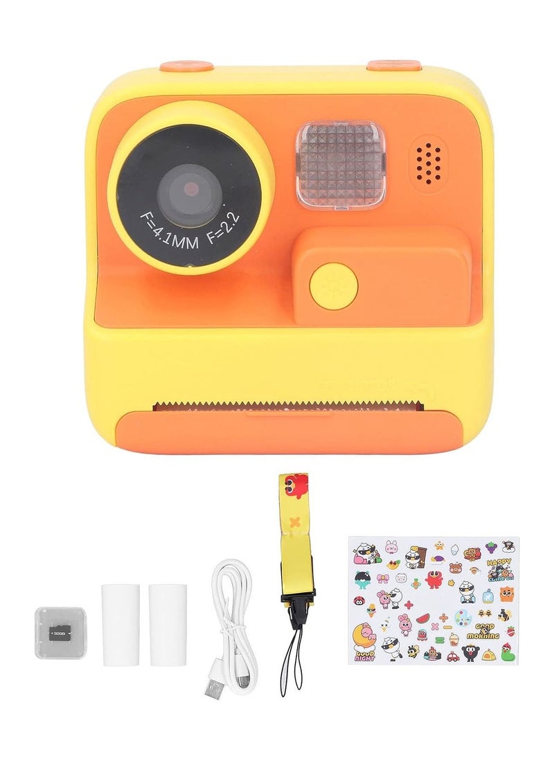 Kids Instant Print Camera 48MP Selfie Camera With Lanyard Front Rear Dual Lens Selfie Video Digital Camera Continuous Shot