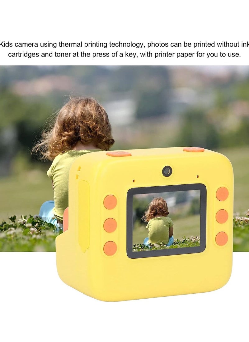 Kids Instant Print Camera 48MP Selfie Camera With Lanyard Front Rear Dual Lens Selfie Video Digital Camera Continuous Shot