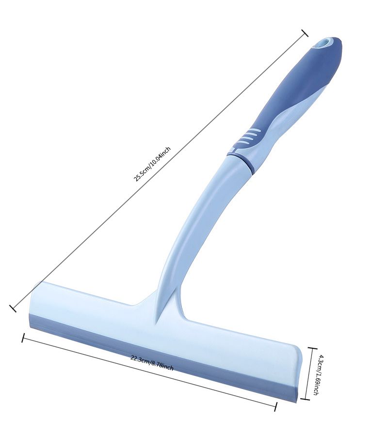 2pcs Set Long Handle Glass Scraper With Beige Cleaning Cloth Single Sided Cleaner For Bathroom Countertops Mirrors Windows And Floors - Image 5