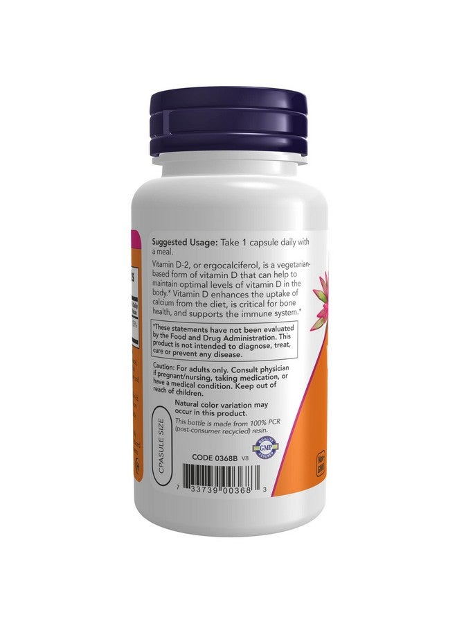 now Supplements Vitamin D 1000 Iu Dry High Potency Strong Bones* Structural Support* 120 Veg Capsules - Image 4