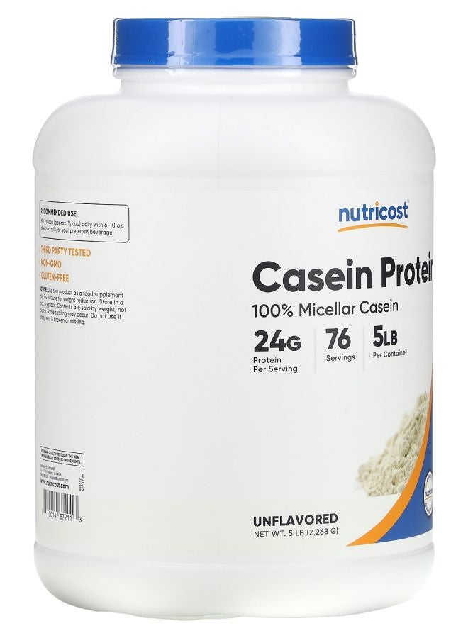 Nutricost Casein Protein Unflavored 5 lb (2268 g) - Image 2
