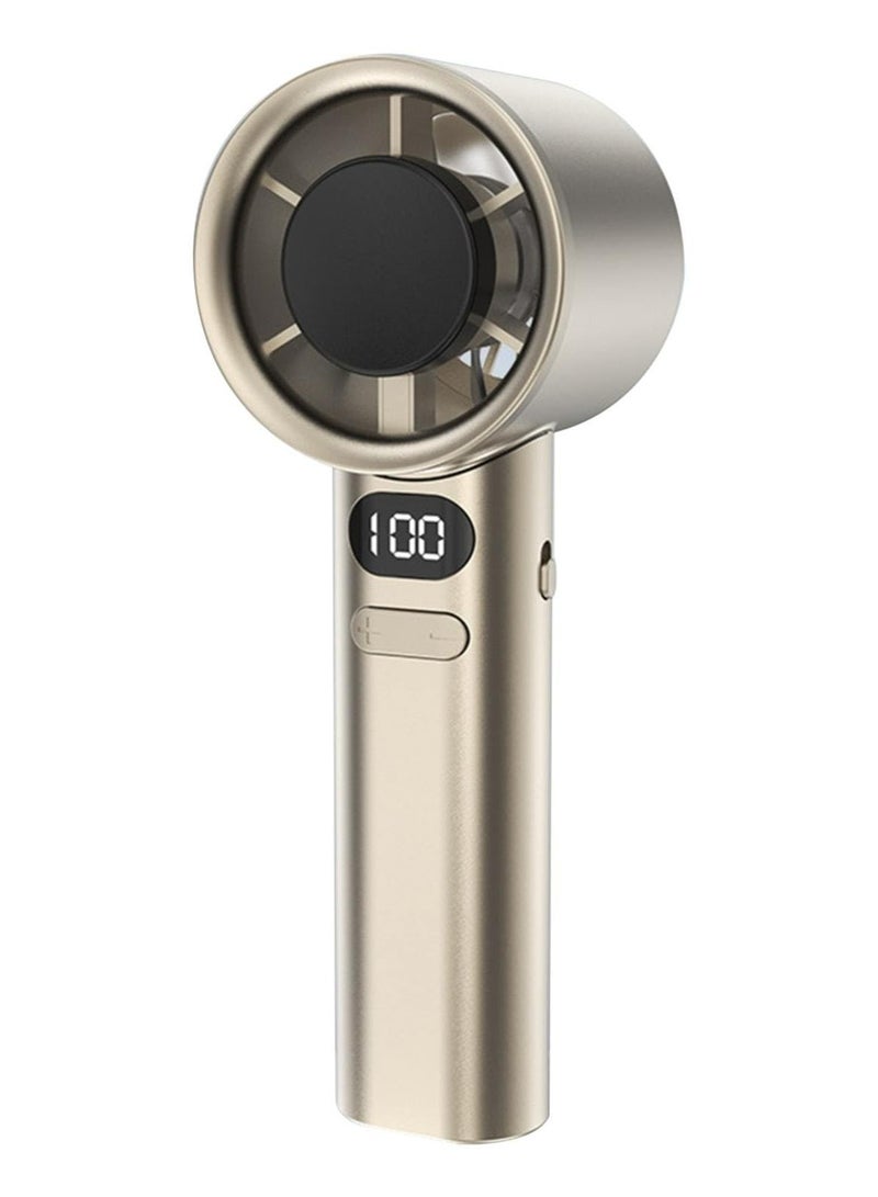 المحمولة مروحة صغيرة ، مع سرعة قابل للتعديل 1-120 USB-C القابلة لإعادة الشحن عالية السرعة مروحة الشخصية ، 1800mAh بطارية تعمل مروحة ذهبية - Image 1