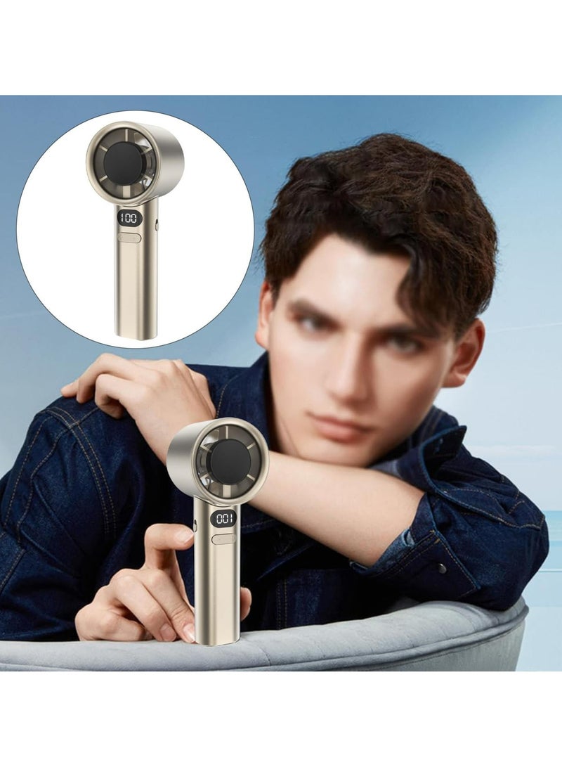 المحمولة مروحة صغيرة ، مع سرعة قابل للتعديل 1-120 USB-C القابلة لإعادة الشحن عالية السرعة مروحة الشخصية ، 1800mAh بطارية تعمل مروحة ذهبية - Image 2