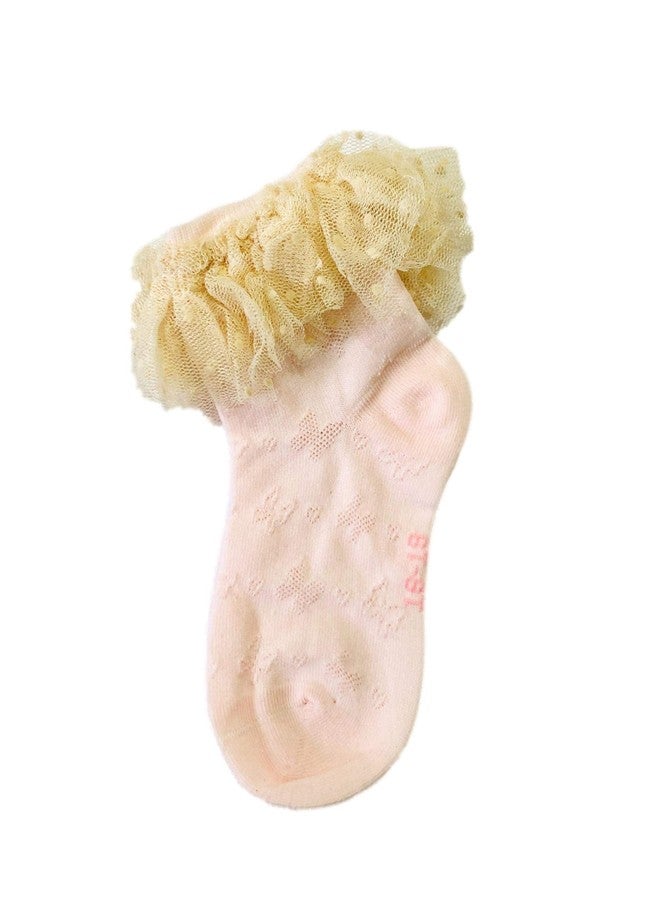Freshfoot Cute and Colourful Organic Cotton Baby Girls Lace Socks -3 Pairs (4-5 Years) - Image 5