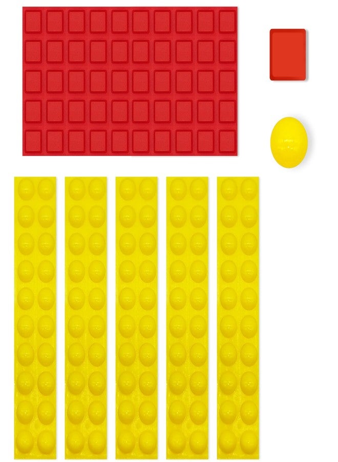 BLEWAY Bump Dots for Visually Impaired 150 Pcs Combo Pack(Yellow and Red) - Low Vision Aids Braille Stickers Raised Tactile Dots for Elderly, Blind - Image 1
