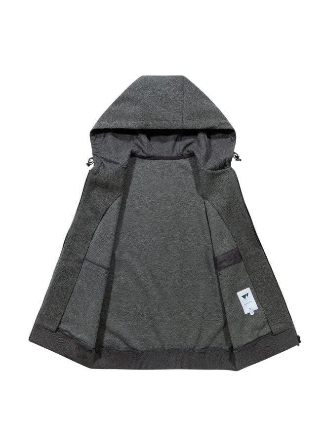 Septwolves Men's Cardigan Hoodie Spring And Autumn Outdoor Windproof Zippered Jacket, High-end Knitted Hooded Casual Top - Image 3