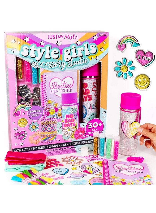 Just My Style Girls Accessory Set By Horizon Group Usacreate Your Own Scrunchies Bracelets & Pins.Decorate Your Water Bottle Using Vsco Stickersdecorate & Organize Your Planner & More - Image 2