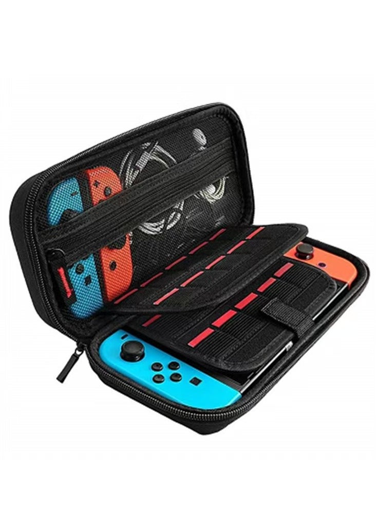Generic Carry Case Compatible with Nintendo Switch and New Switch OLED Console -Protective Hard Portable Travel Carry Case Shell Pouch with Pockets for Accessories and Games 