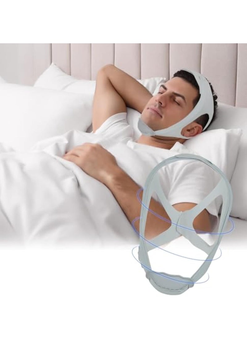 KASTWAVE Upgraded Anti Snoring Devices, Anti Snoring Chin Strap, Adjustable and Breathable Chin Strap, Snoring Solution for Comfortable and Quieter Sleep, Sleep Aid Snore Reducing Aid for Woman and Men - Image 1
