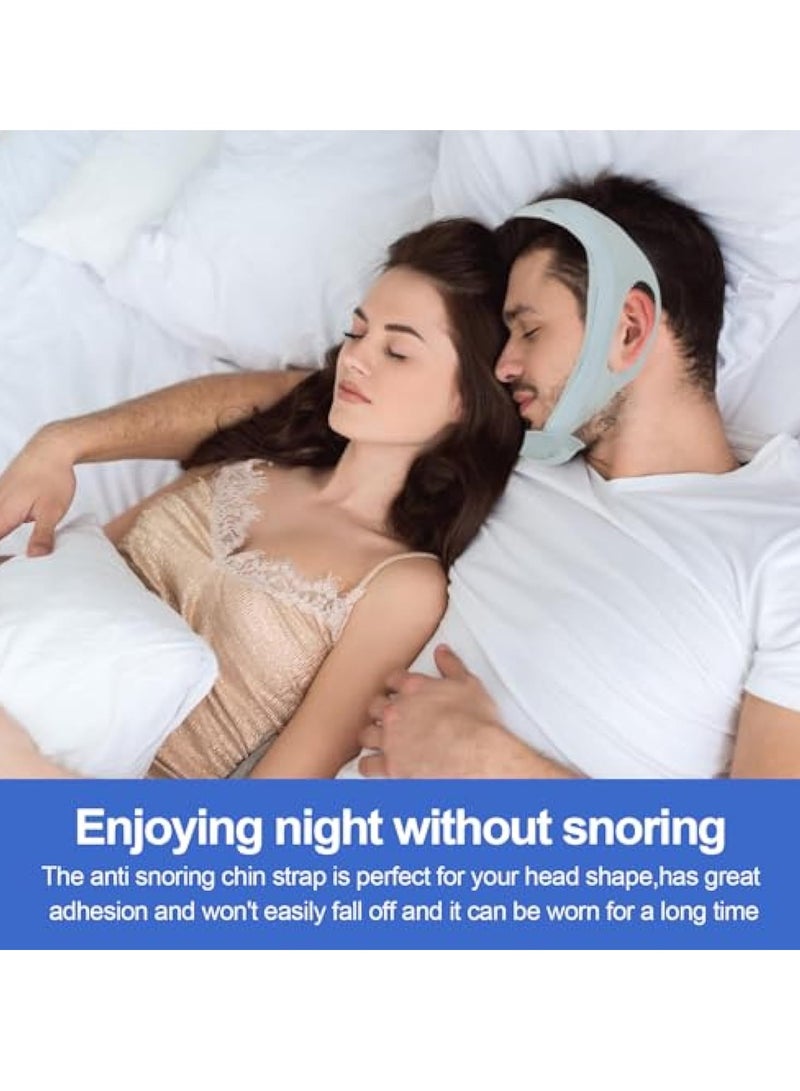 KASTWAVE Upgraded Anti Snoring Devices, Anti Snoring Chin Strap, Adjustable and Breathable Chin Strap, Snoring Solution for Comfortable and Quieter Sleep, Sleep Aid Snore Reducing Aid for Woman and Men - Image 3