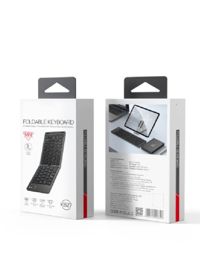KB27 BT5.0 65 Bass Buttons Magnetic Ultra Long Battery Life BT Folding Small Keyboard - Image 5