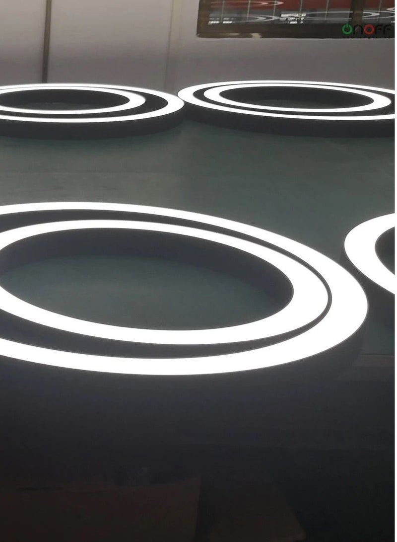 ثريات سقف اسود ثلاث حلقات دائري مقاس الحلقات 60-40-25 سم  متعدد التصميم ثلاث اضاءات - Image 4