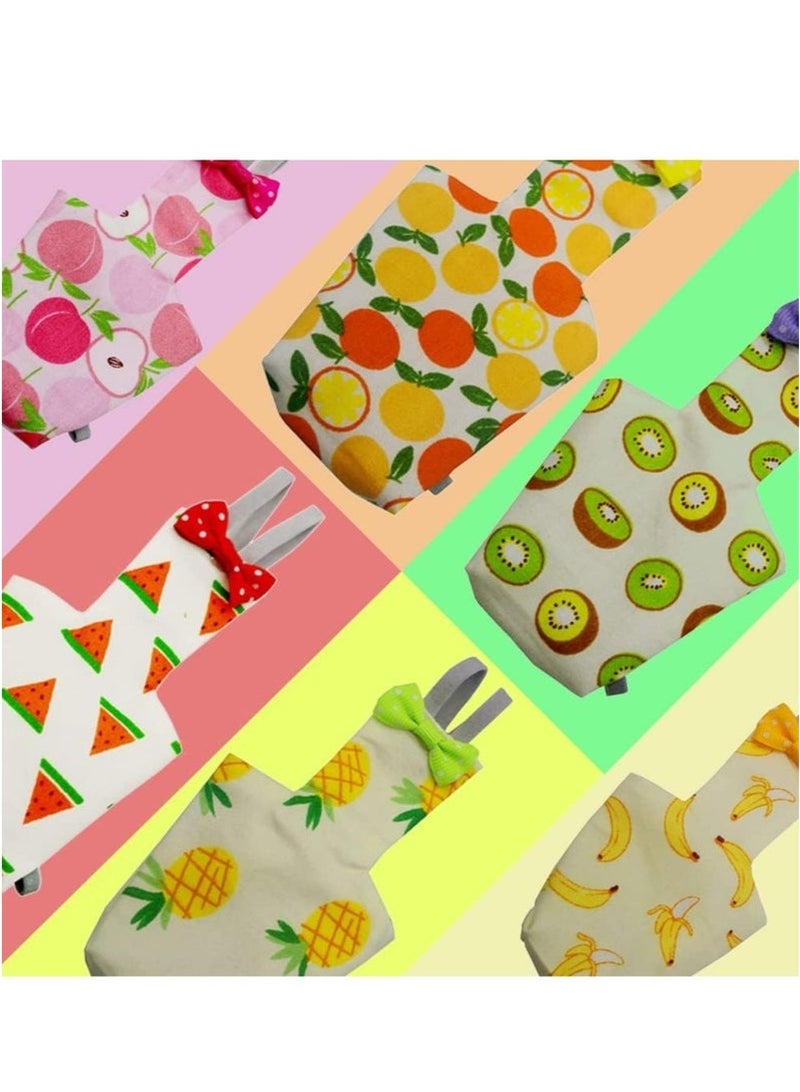 RedMapleTEK 6 Pieces Bird Diapers, Washable Reusable Parrots Nappy with Waterproof Inner Layer Soft Small Pet Birds Flight Suit for Budgie Parakeet Cockatiel - Image 5