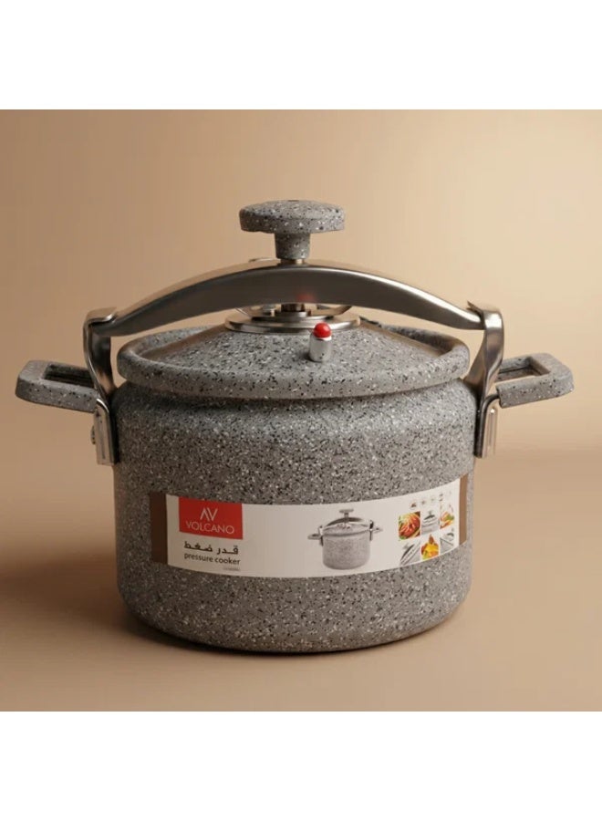Volcano Granite Pressure Cooker, 9 litres, metal handle - grey - Image 1